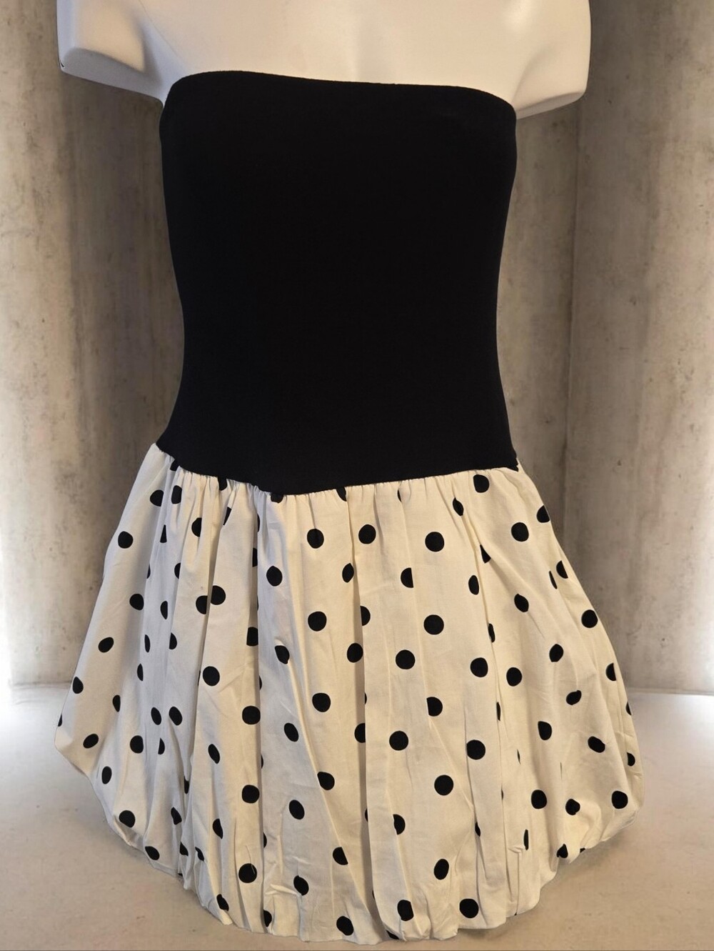 🖤 See You Monday Polka Dot Dress 🖤 Size Medium | NWT‎ strapless bubble dress